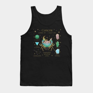 Crystal Zodiac Cancer Collage Tank Top